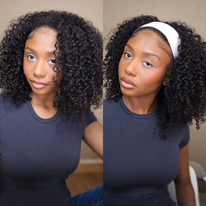 Frontal view of Flip-over Half Wig Twist Curly – Defined Twist Curls, 100% Human Hair, Glueless