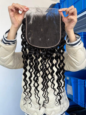 Back view of HD Lace Closure Water Wave – Wet & Wavy 100% Human Hair