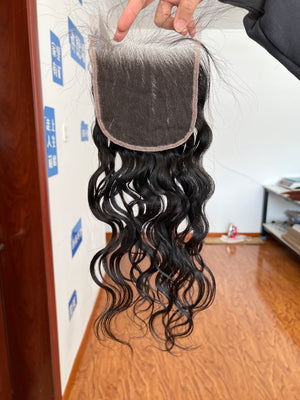 Back view of HD Lace Closure Natural Wave – Effortless Everyday Texture