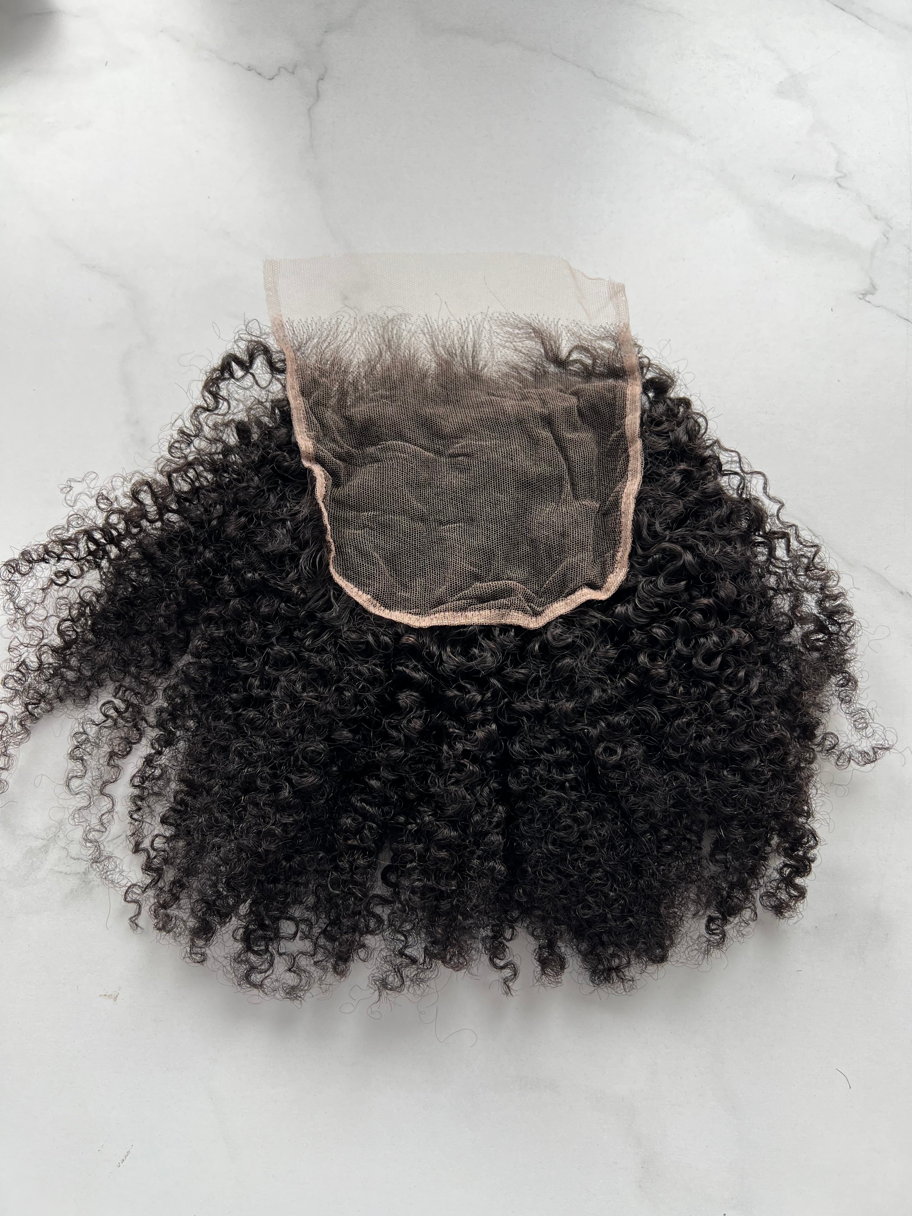 HD Lace Closure & Frontal Afro Curly – Defined Coily Curls, 100% Human Hair, Invisible Knots