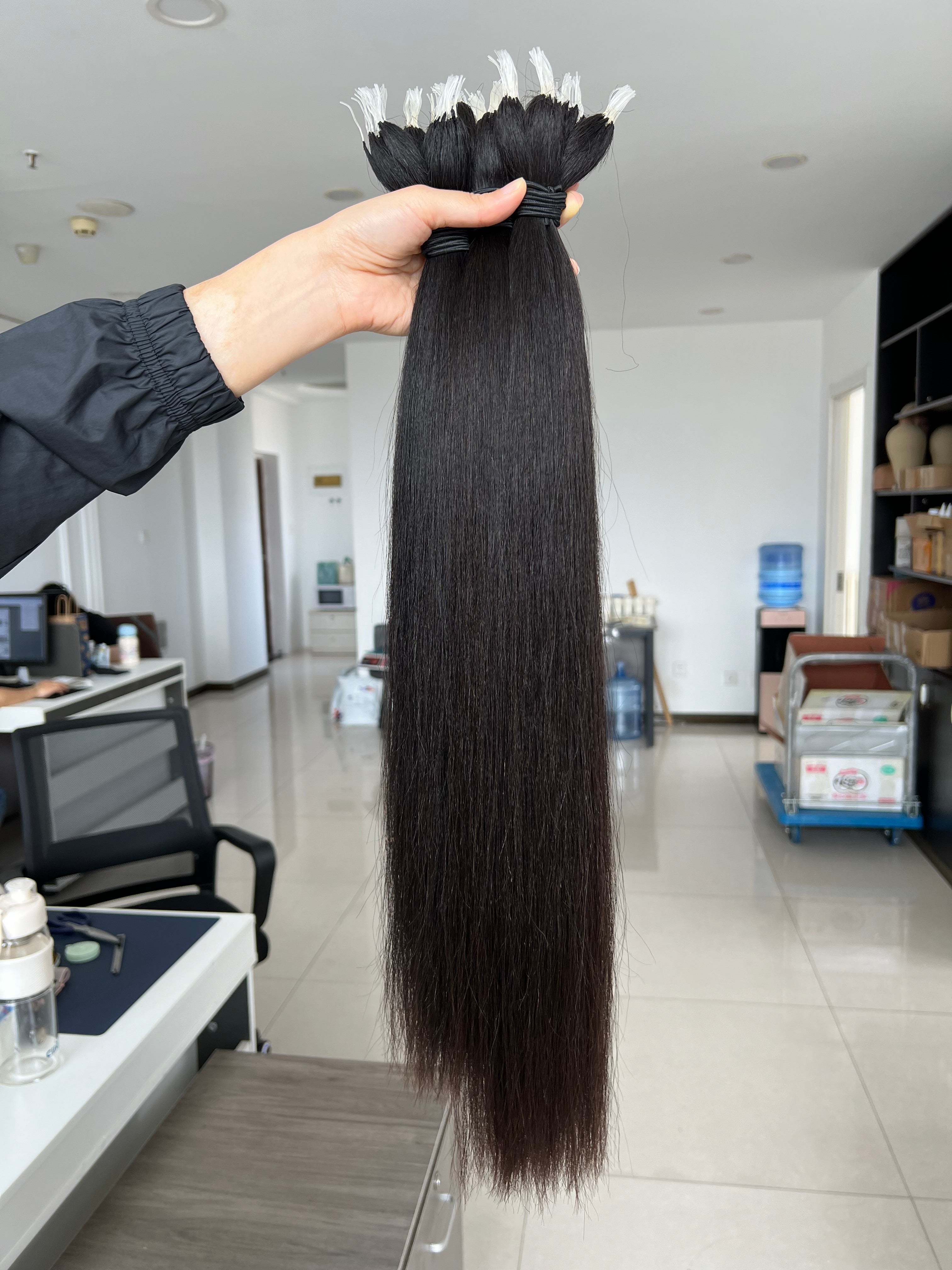 Feather F-Tip Hair Extensions 100g/pack Body Wave Wholesale Price 100% 13A Virgin Hair