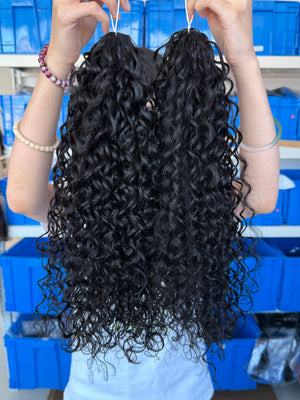 knotless pre-separated crochet hair extensions water wave – natural look, quick install, tangle-free