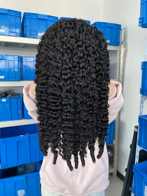 Frontal view of Flip-over Half Wig Pixie Curly – Short & Chic, 100% Human Hair, Easy Styling