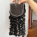Back view of HD Lace Closure Indian Curly – Luxurious Curls, 100% Human Hair, Invisible Knots