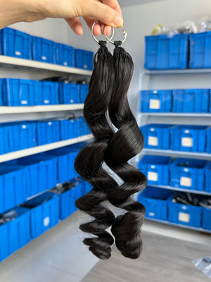 knotless pre-separated crochet hair extensions loose wave – natural look, quick install, tangle-free