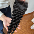 Frontal view of HD Lace Closure Deep Wave – Full & Defined Curls, Human Hair