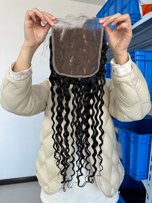 Back view of HD Lace Closure Water Wave – Wet & Wavy 100% Human Hair