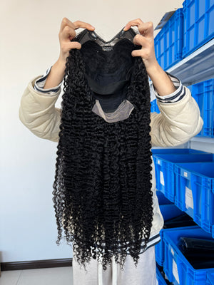 Back view of V-part Wig Exotic Kinky Curly – Bold & Textured Natural Curls