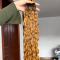 DOUBLE DRAWN F-Tip Hair Extensions 0.8g/pcs Water Wave #1B/Honey Blonde Wholesale Price 100% 13A Virgin Hair