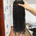 13A Virgin Hair Seamless Clip-ins Kinky Curly Double Drawn