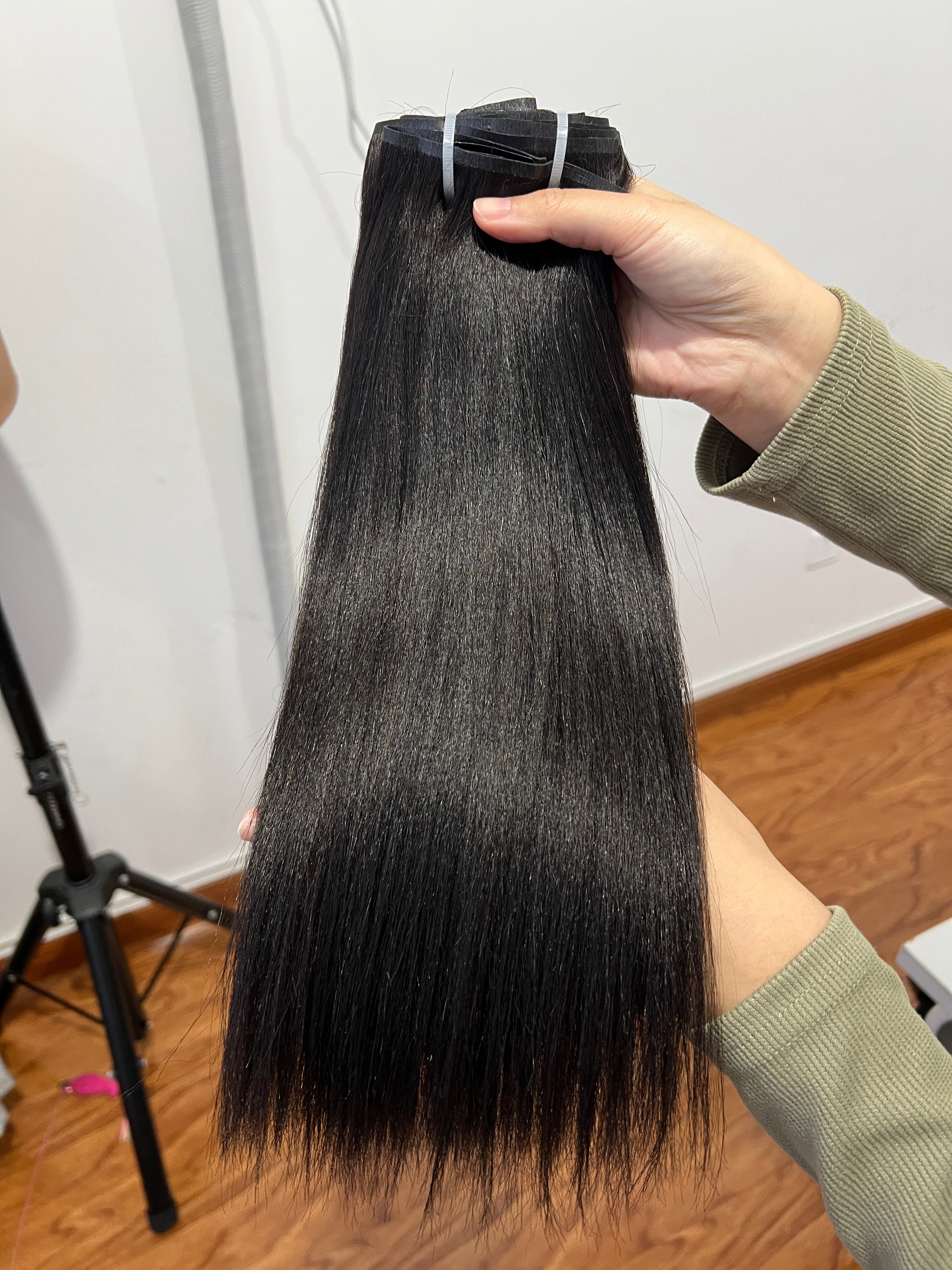 13A Virgin Hair Seamless Clip-ins Straight Double Drawn