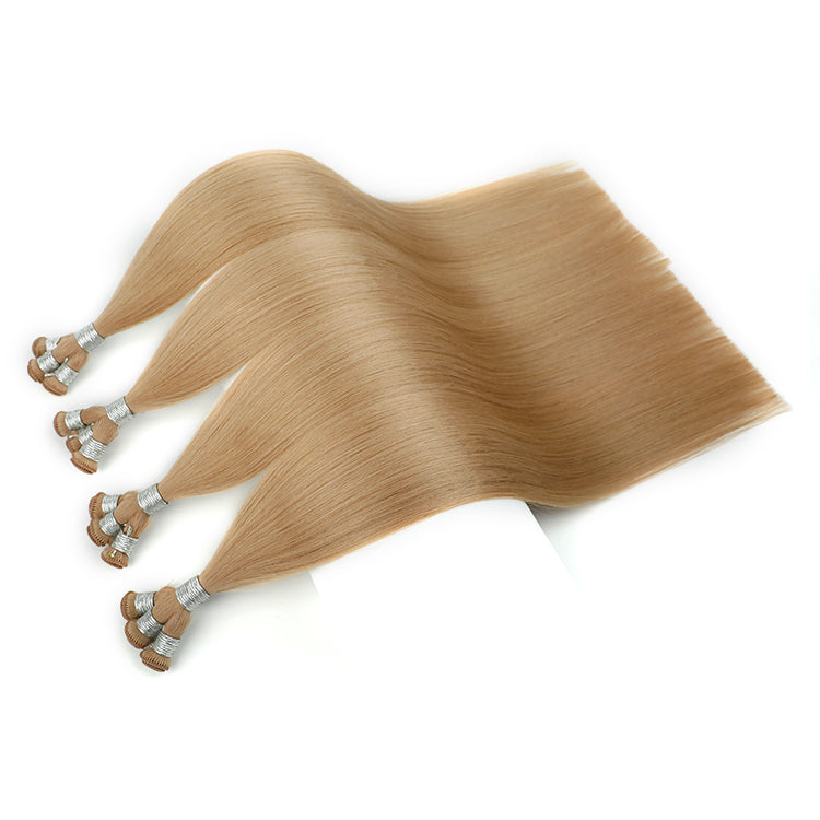 Top Quality Double Drawn Remy Hand Tied Weft Hair Extension Handtied Hair