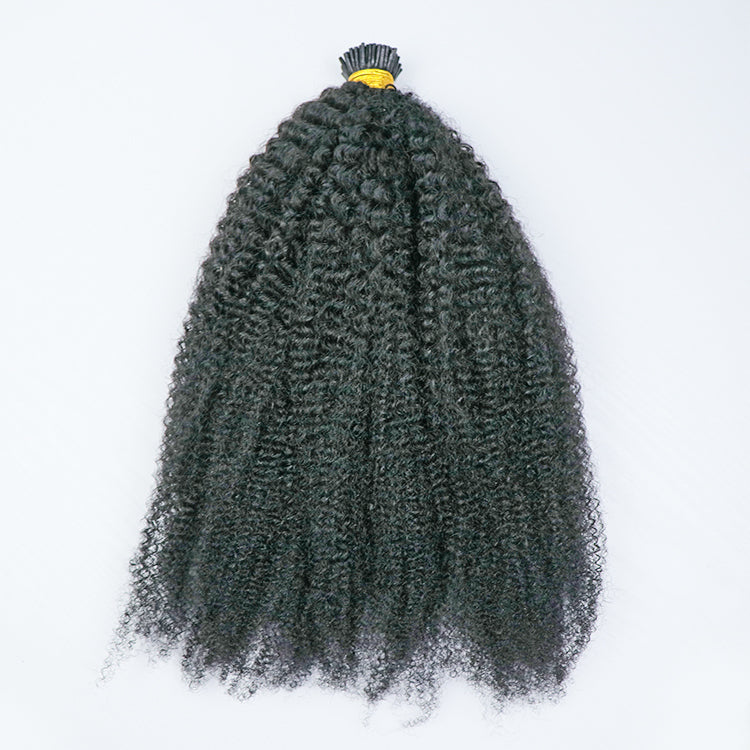 Virgin Afro Curly 4C I-Tip Hair Extensions Wholesale Price