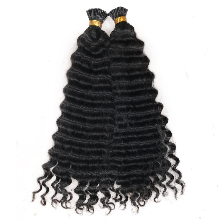 Virgin Deep Wave I-Tip Hair Extensions Wholesale Price