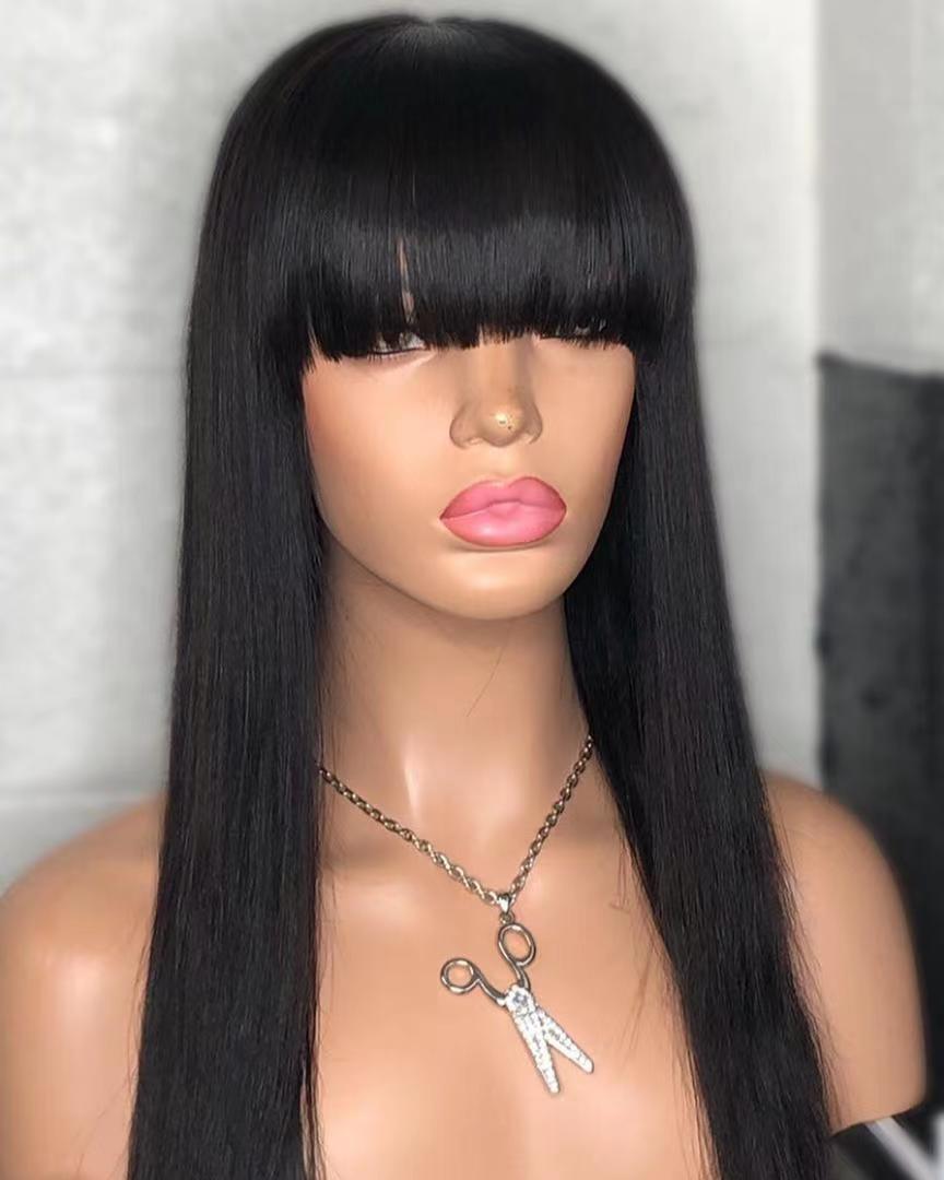 Selassie | Full Lace Wig Brazilian Human Hair Wig for Black Women Curly and Bone Straight