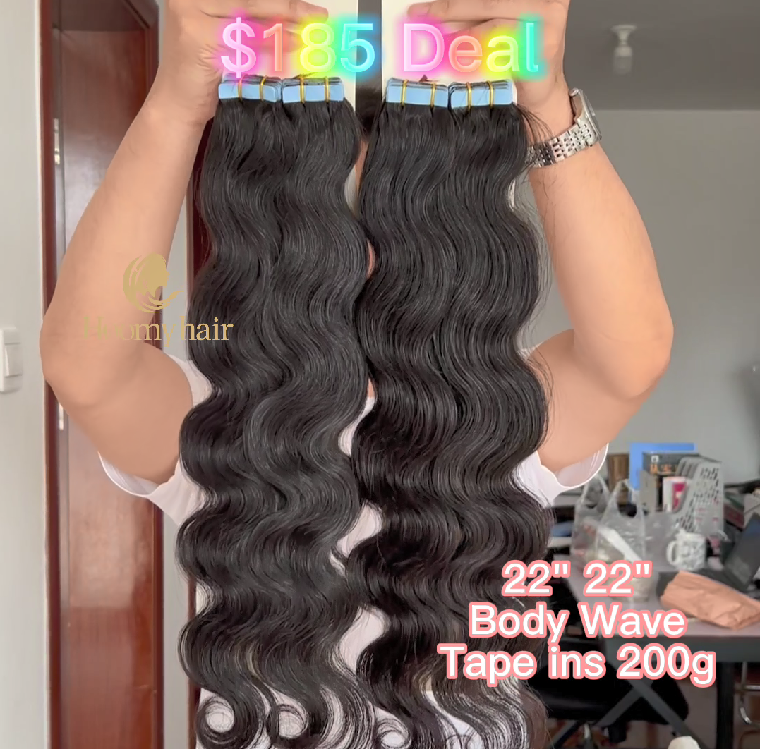 Tape in Extensions $185 Super Deal 200 gram 22" 22" Body Wave