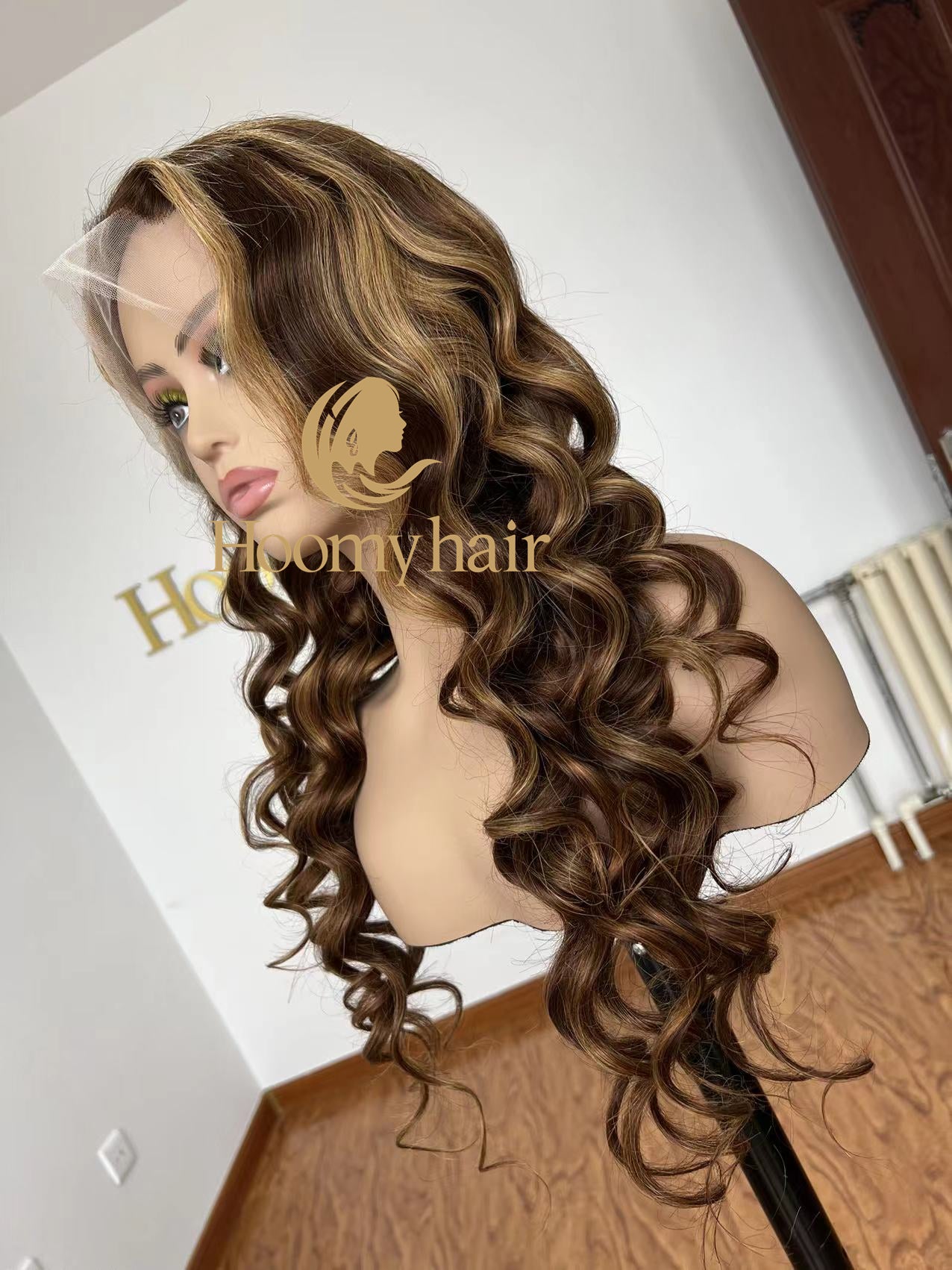 Mix Color Highlight Loose Body Wave Lace Frontal Wig
