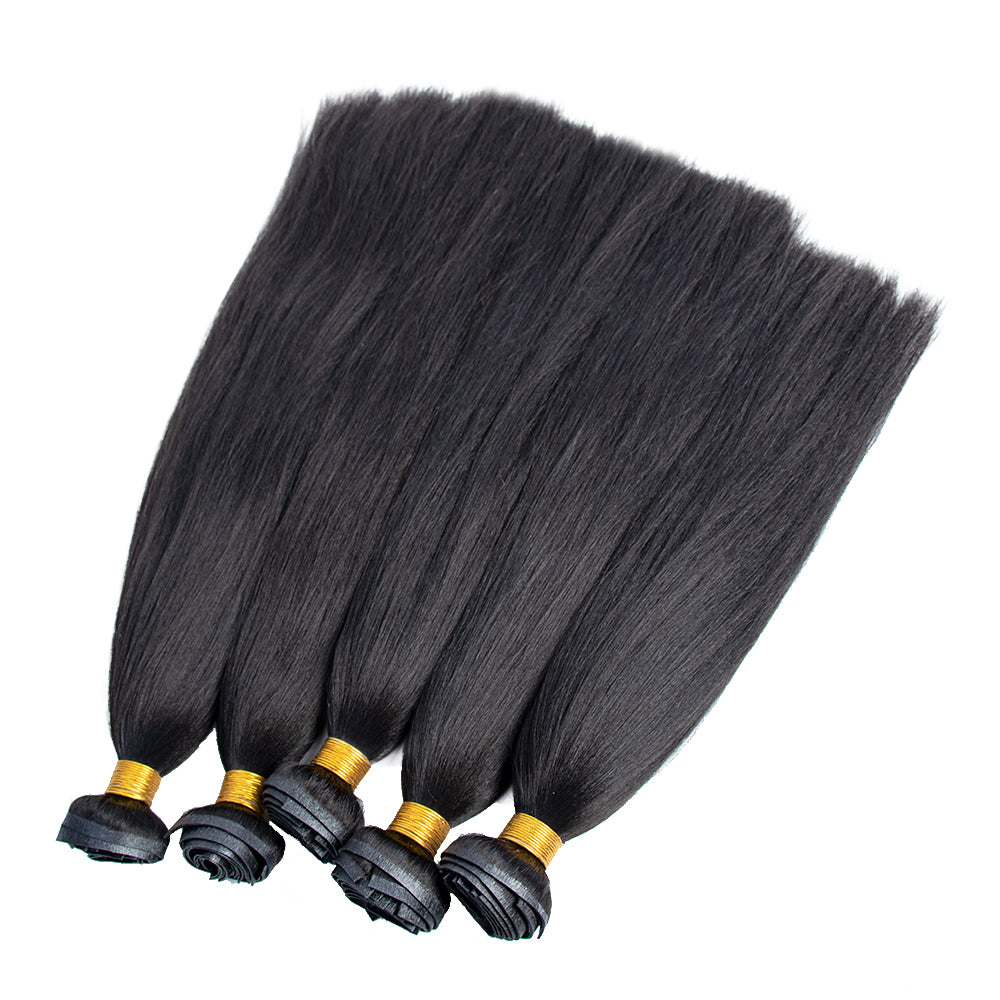 13A Virgin Hair Seamless Clip-ins Light Yaki Double Drawn