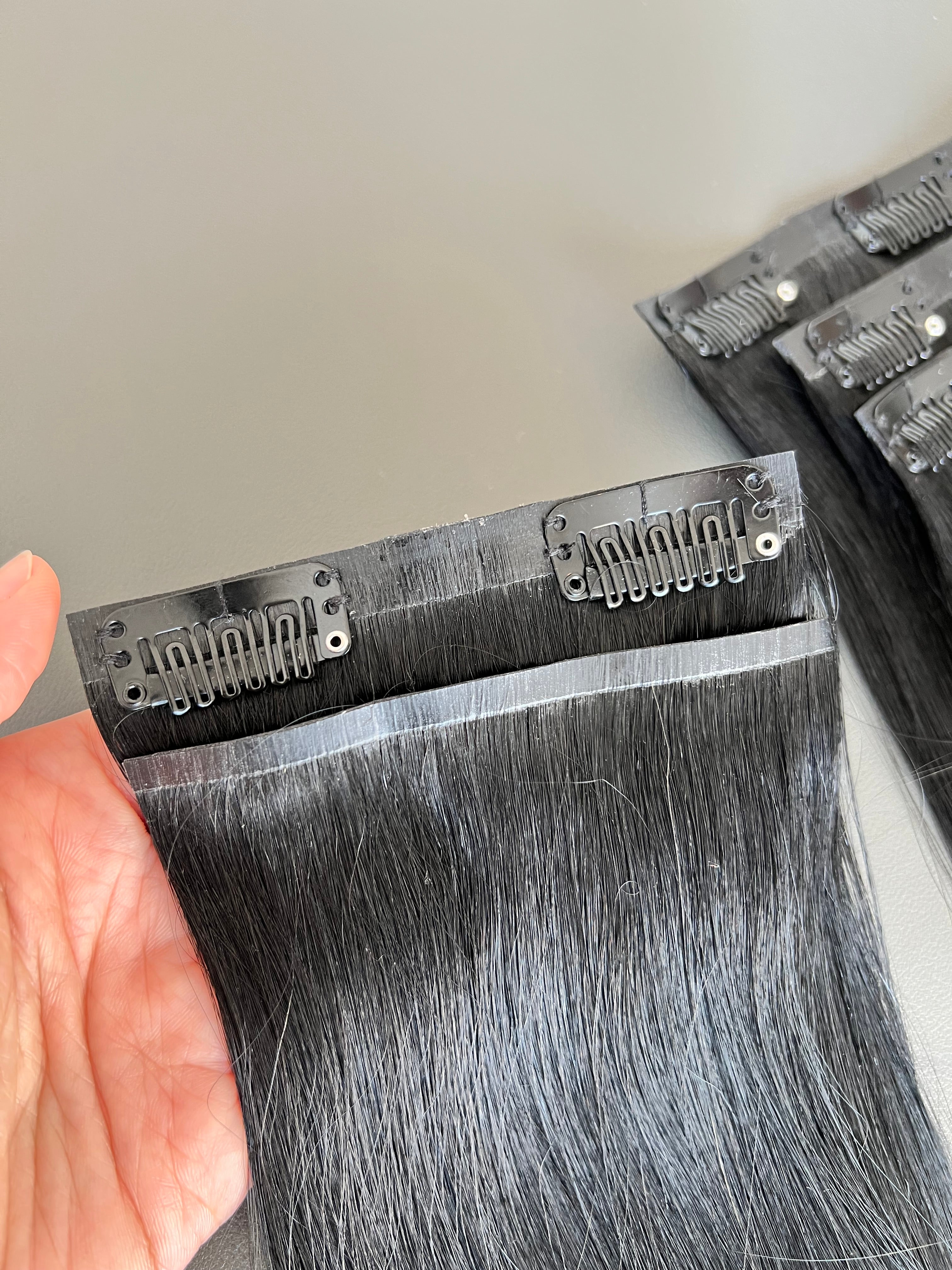 13A Virgin Hair Seamless Clip-ins Straight Double Drawn