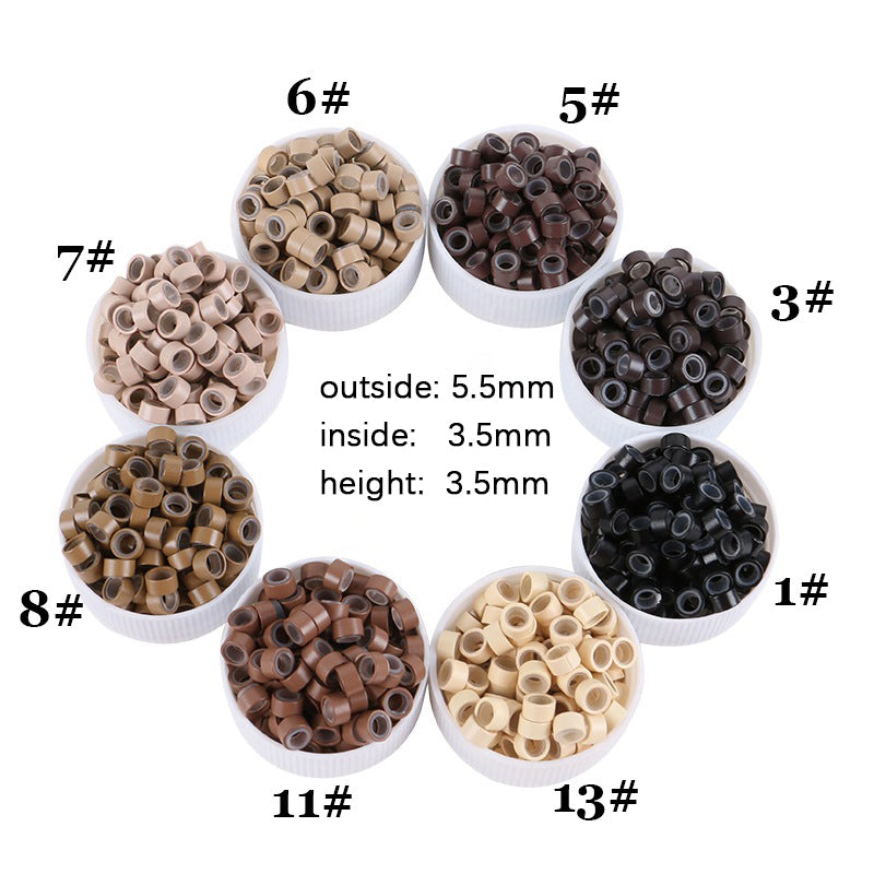 Silcone Micro Beads 5.0x3.5x3.5mm (1000 Pieces)