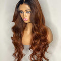AUTUMN | Full Lace Wig Ombre Color HD Film Lace Indian Virgin Human Hair Wig