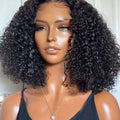 HoomyHair 13x4 HD Bob Lace Front Wig Human Deep Curly Bob Wig