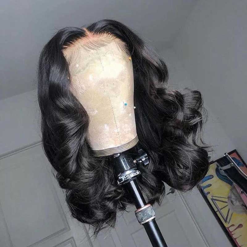 HoomyHair 13x4 HD Lace Front Wig Bob Style Human Hair Lace Wig Body Wave