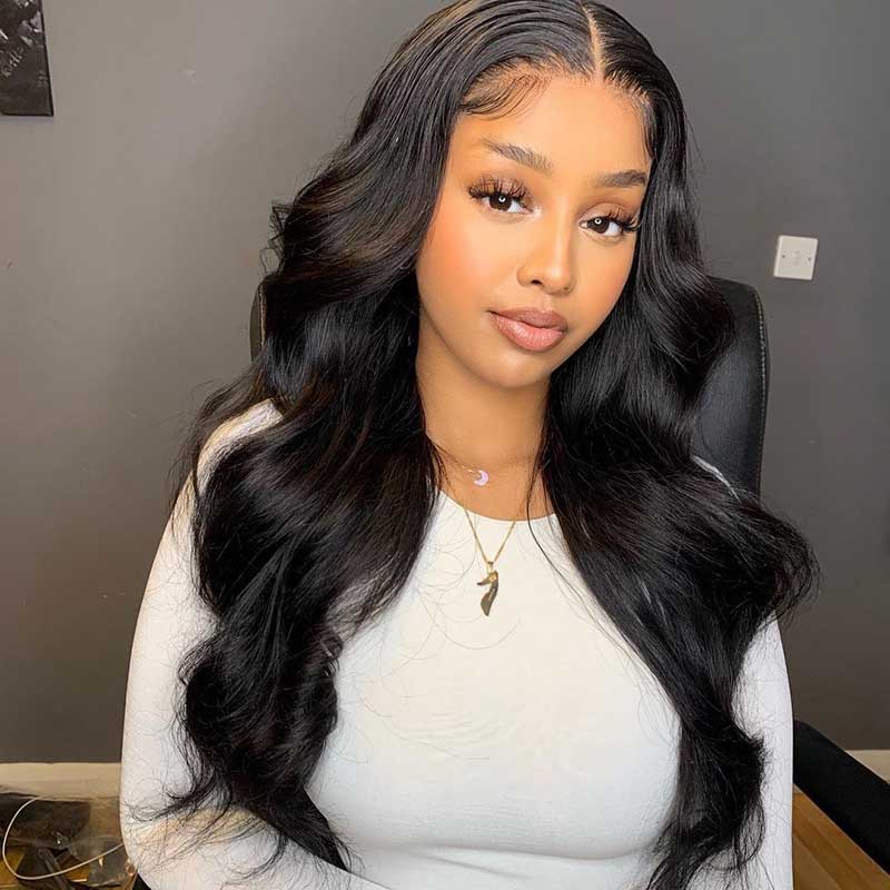 HoomyHair 13x4 HD Lace Front Wig Popping Wave Undetectable Skin Melt Human Hair Lace Wig