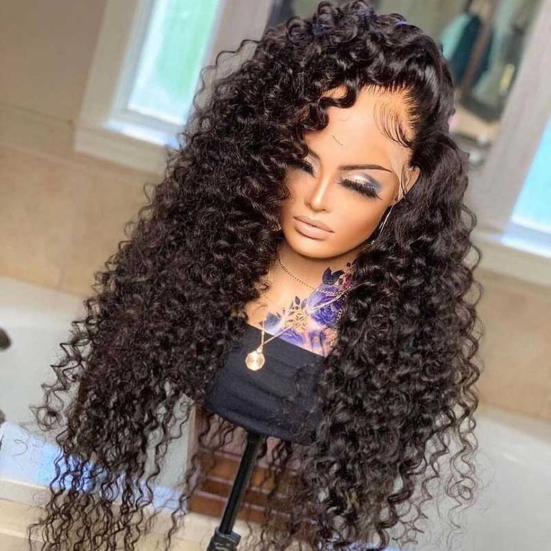 HoomyHair 13x4 HD Lace Front Wig Undetectable Skin Melt Human Hair Brazilian Curl Lace Wig