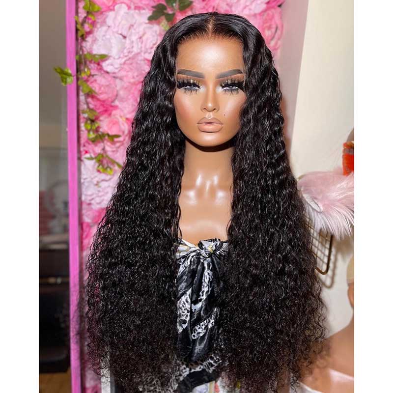 HoomyHair 13x4 HD Lace Front Wig Undetectable Skin Melt Human Hair Italian Curly Lace Wig