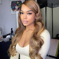 HoomyHair Body Wave 13x6 HD Lace Front Human Hair Wig Piano Color #4/27