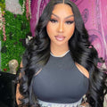 HoomyHair Graceful Wavy 13x6 Undetectable Skin Melt Lace Front Human Hair Wig