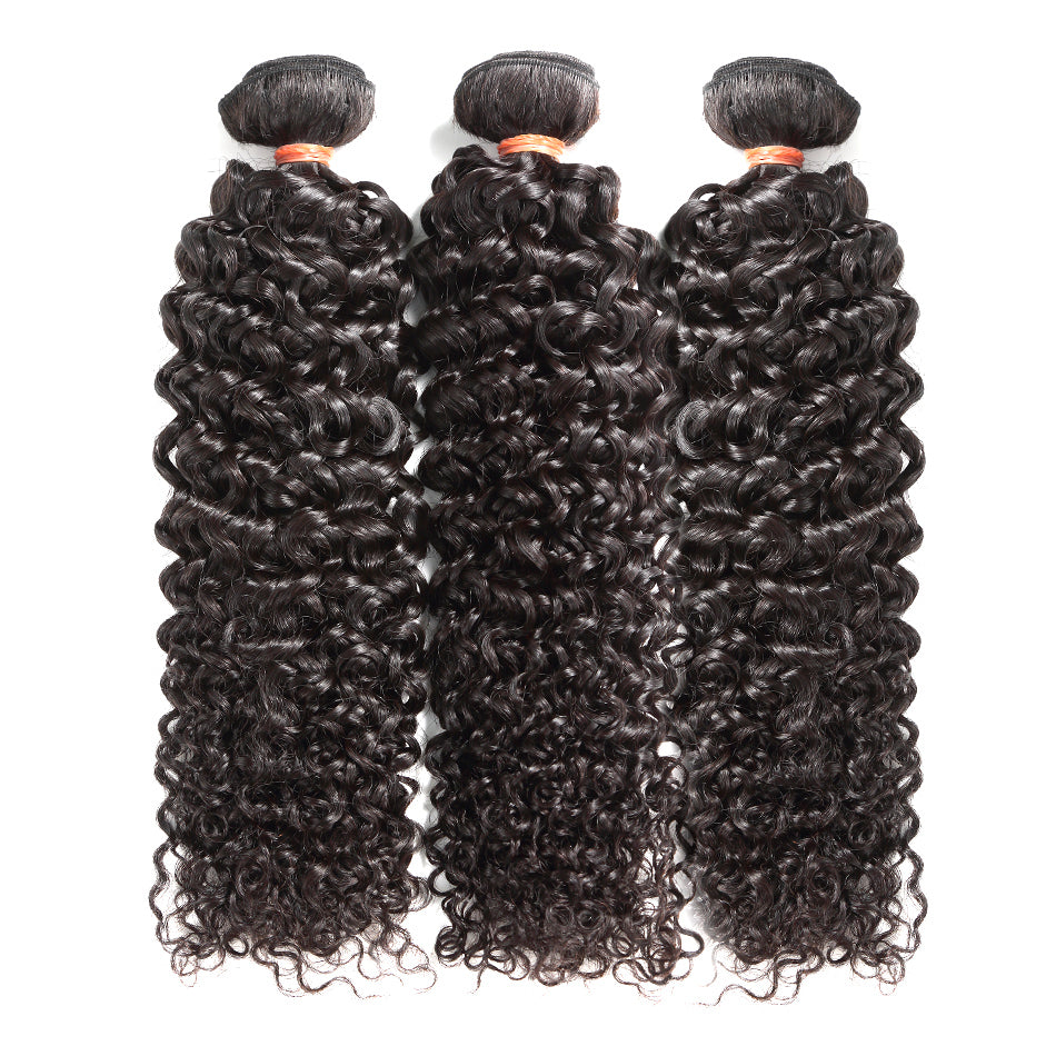 HoomyHair Kinky Curly 10A TOP Quality Virgin Hair 3 Bundles with 13X4 HD Frontal