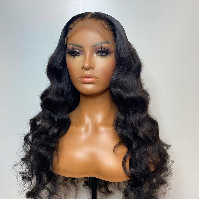 Hoomyhair 13x4 HD Film Lace Front Wig 100% Indian Virgin Hair Loose Wave