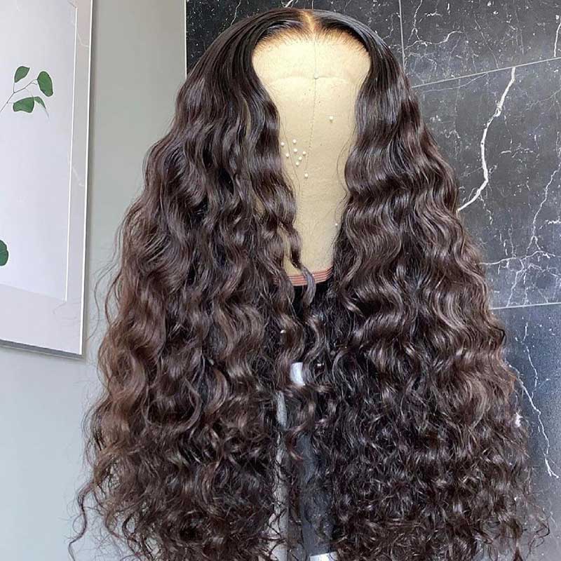 HoomyHair Loose Wave 13x6 Undetectable Skin Melt Lace Front Human Hair Wig