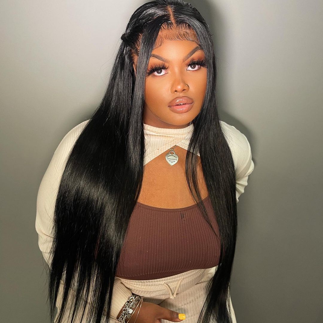 HoomyHair Silky Straight 13x6 Undetectable Skin Melt Lace Front Human Hair Wig