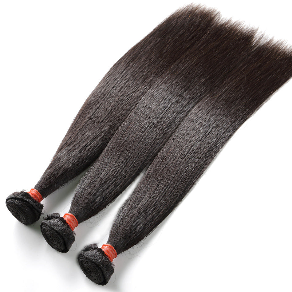 HoomyHair Straight 10A TOP Quality Virgin Hair 3 Bundles with 13X4 HD Frontal