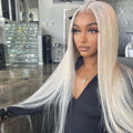 HoomyHair Wavy Silver Grey Color π€ 13x6 HD Lace Front Human Hair Wig