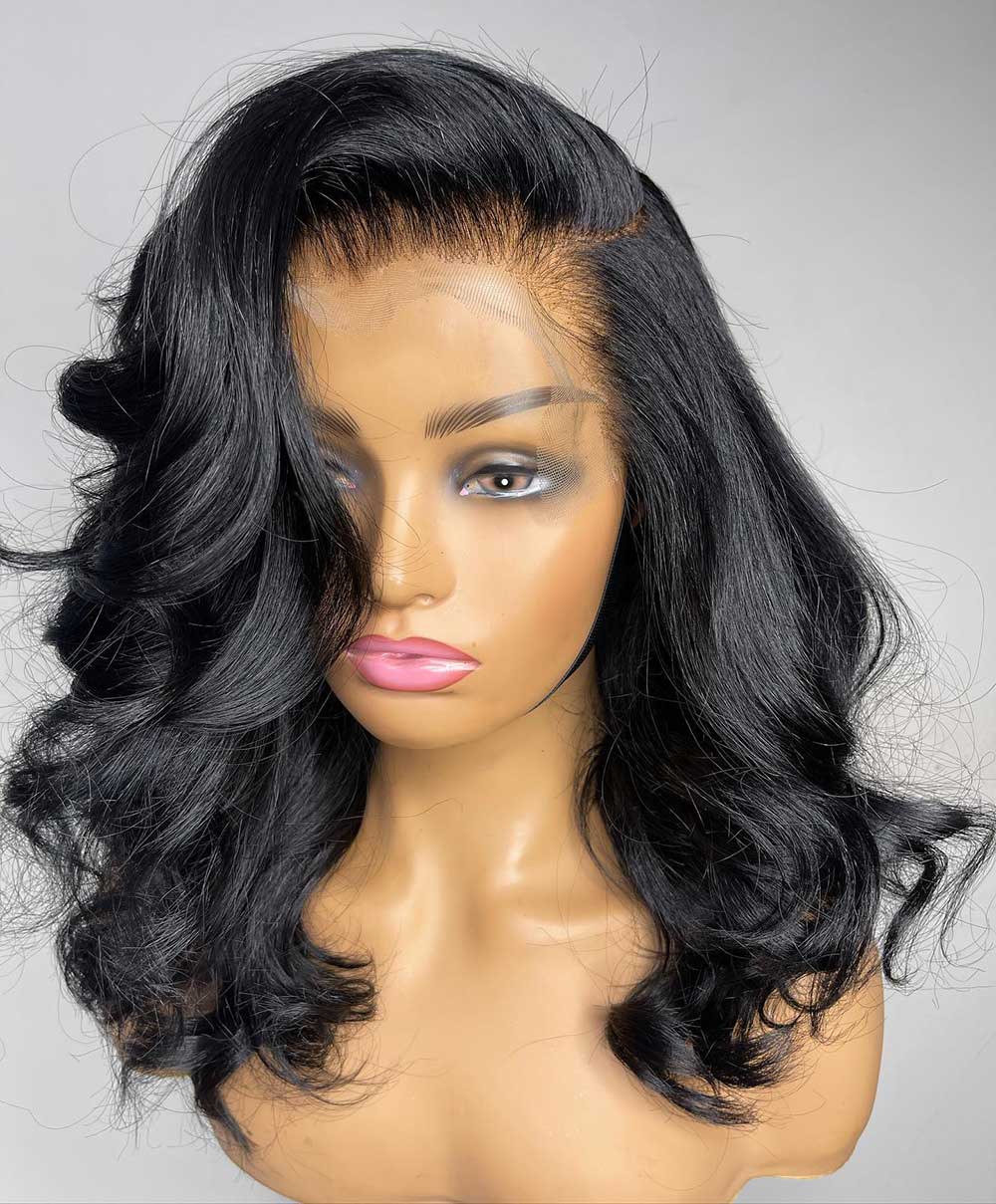 FIRST LADY | Full Lace Wig Bouncy HD Film Lace Indian Virgin Human Hair Wig