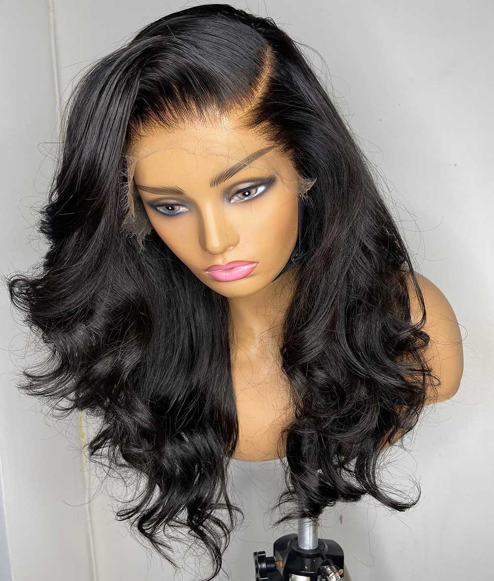 Hoomyhair Full Lace Wig Royal Wave HD Film Lace Indian Virgin Human Hair Wig