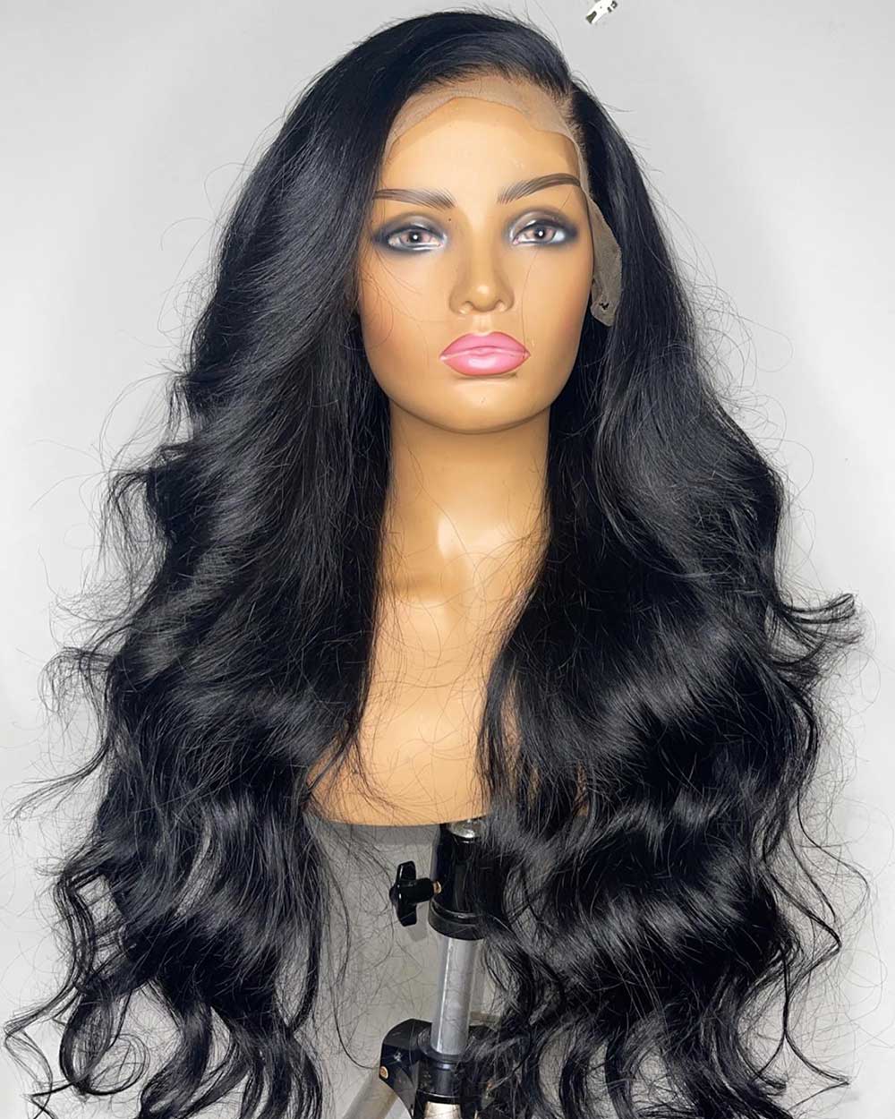 INEYSSA | Full Lace Wig Wavy HD Film Lace Indian Virgin Human Hair Wig