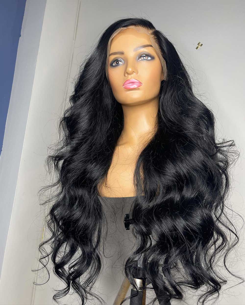 INEYSSA | Full Lace Wig Wavy HD Film Lace Indian Virgin Human Hair Wig