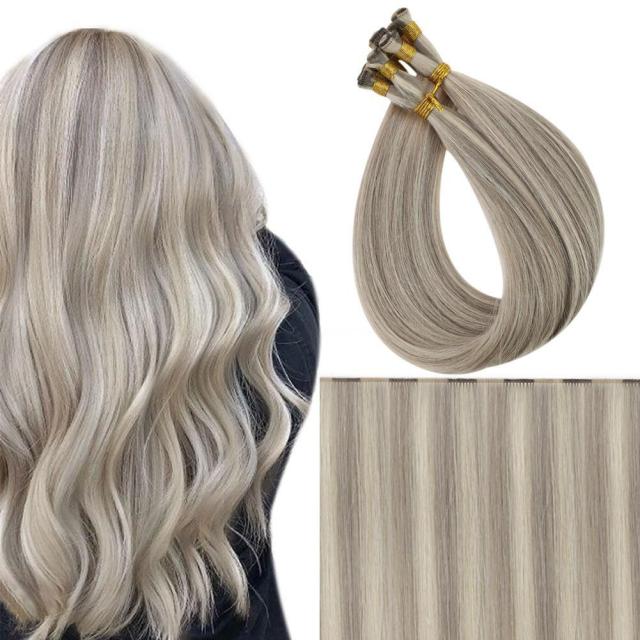 Top Quality Double Drawn Remy Hand Tied Weft Hair Extension Handtied Hair