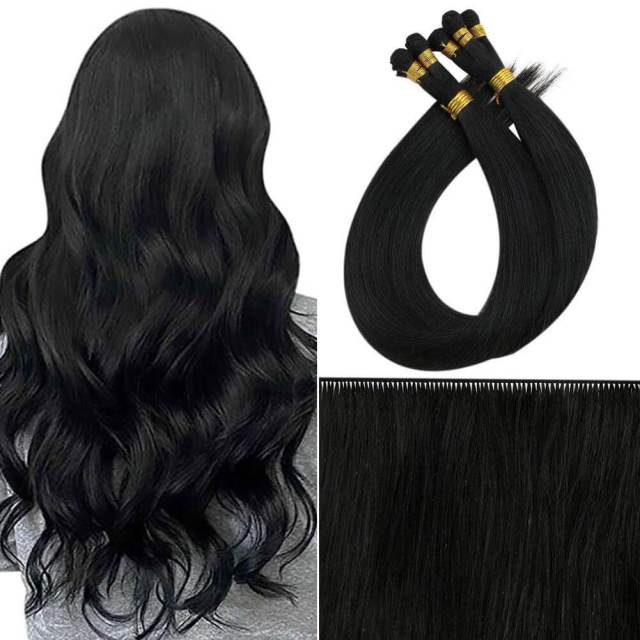 Hand-tied Weft Hair European Remy Cuticle Intact Double Drawn Hand Tied Hair Weft Hair Extensions