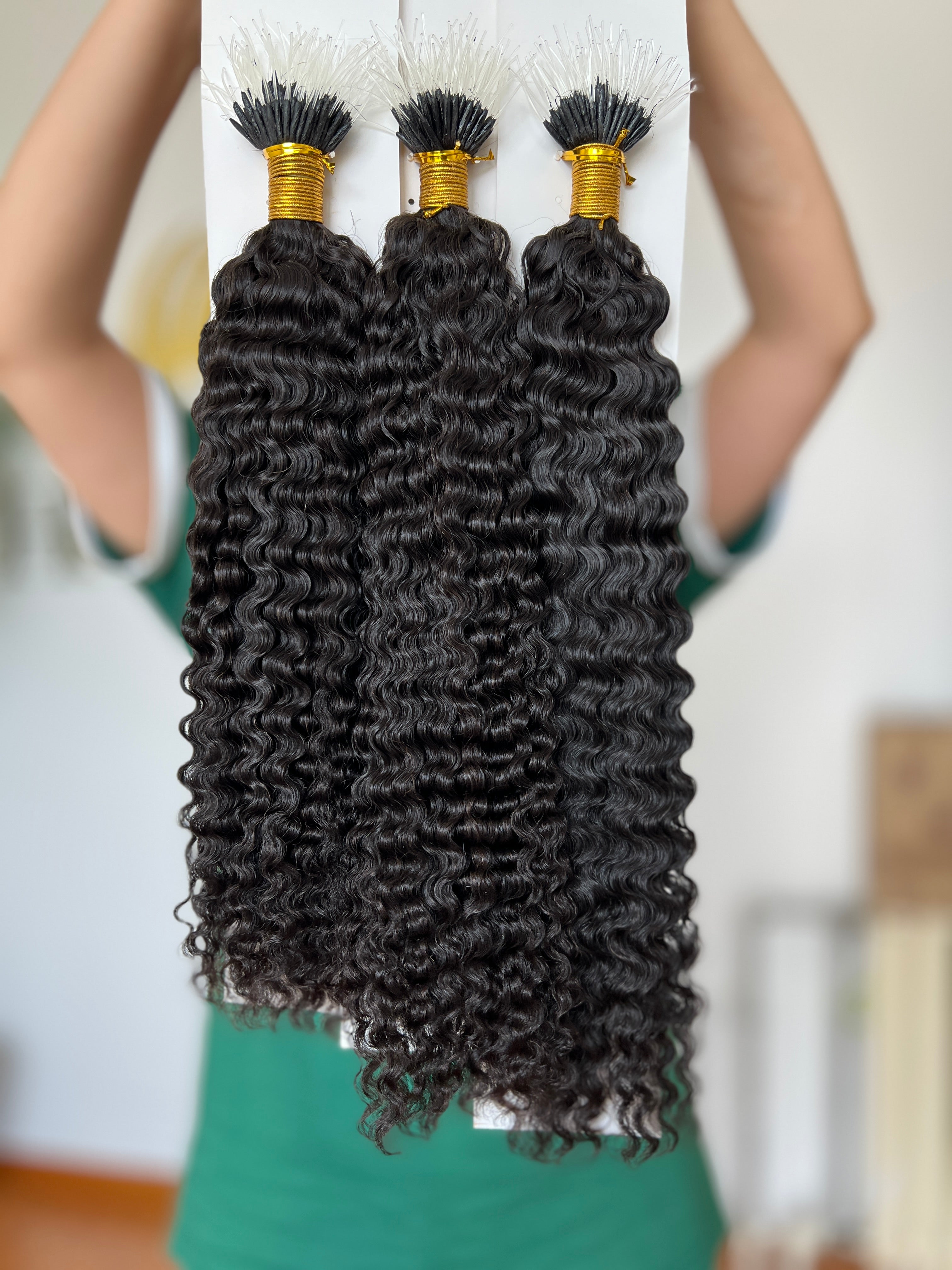 F-Tip Hair Extensions 0.8g/pcs Burmese Curl Wholesale Price 100% 13A Virgin Hair