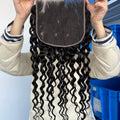 Back view of HD Lace Closure Water Wave – Wet & Wavy 100% Human Hair
