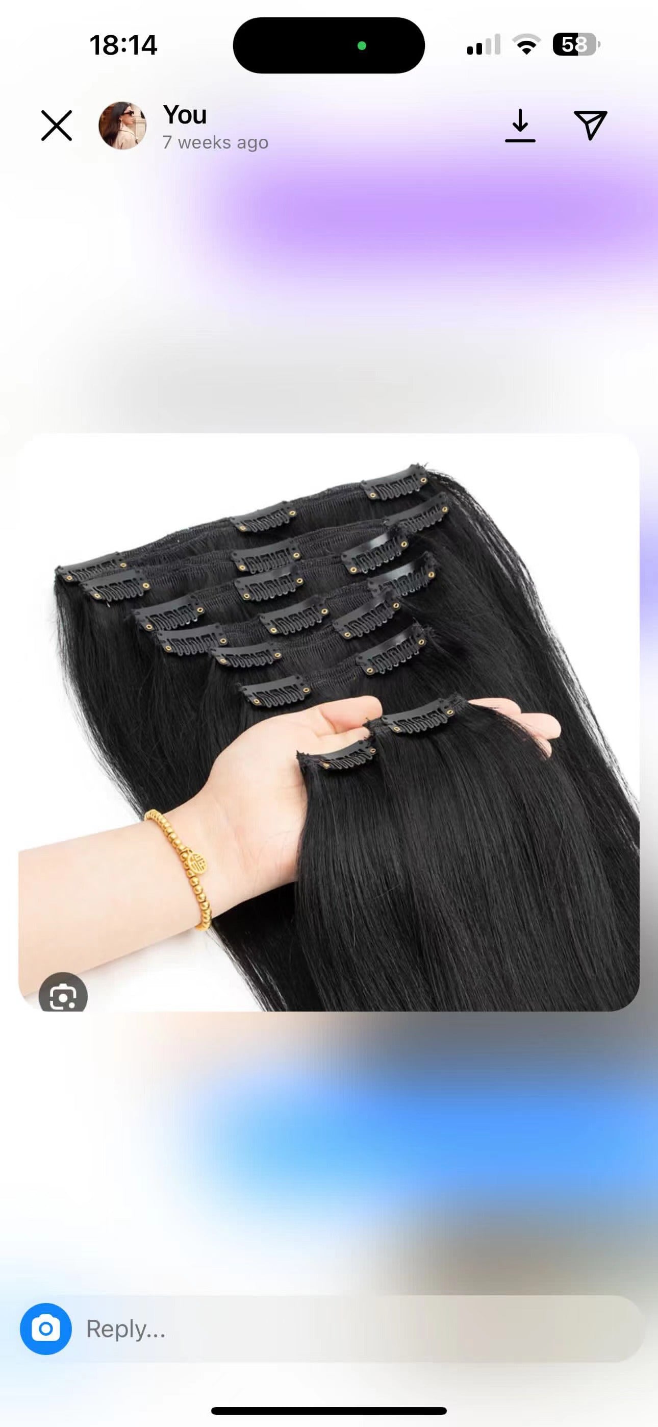 clip ins color M1B/1C length 50cm 120g