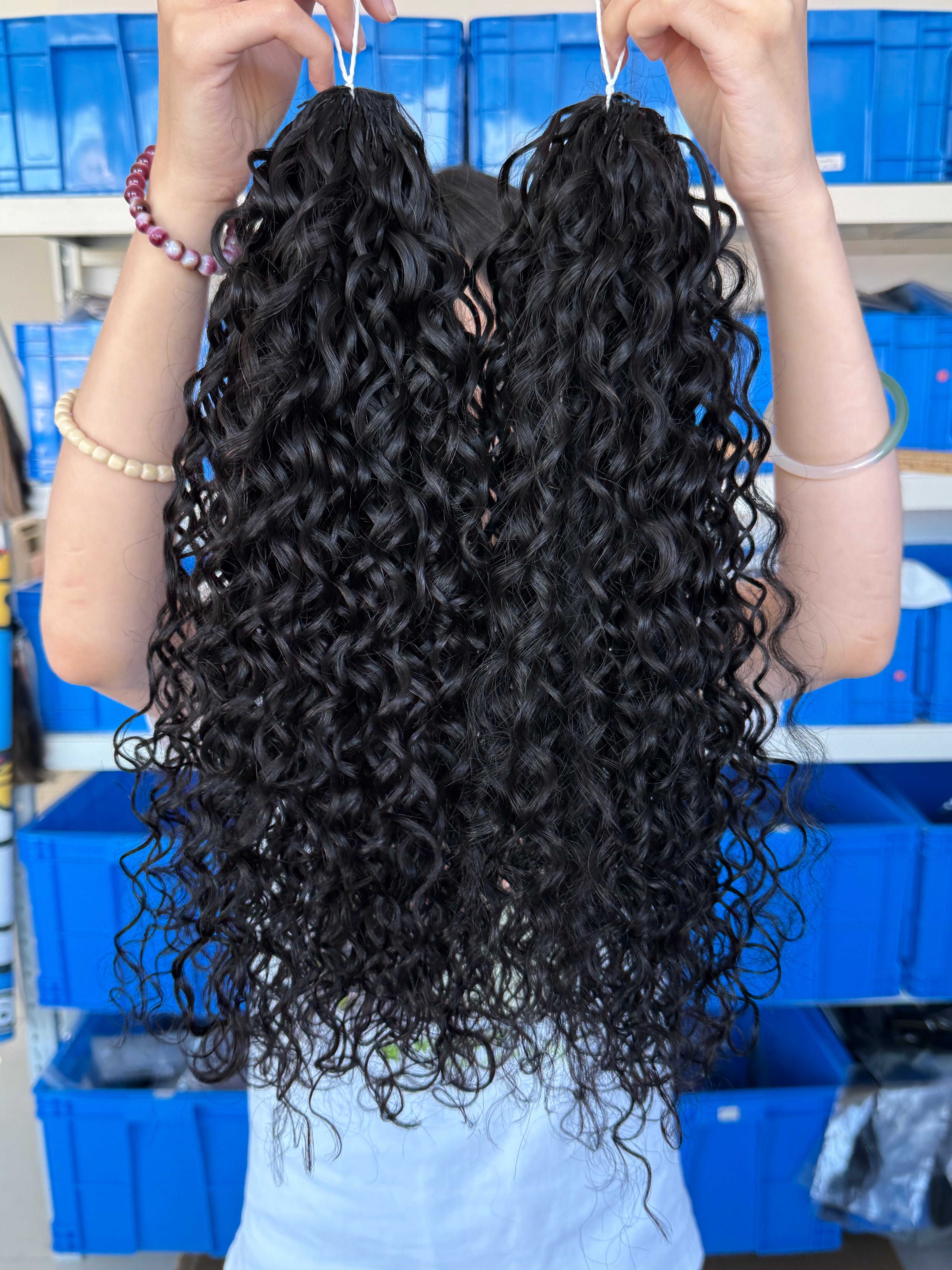knotless pre-separated crochet hair extensions water wave – natural look, quick install, tangle-free