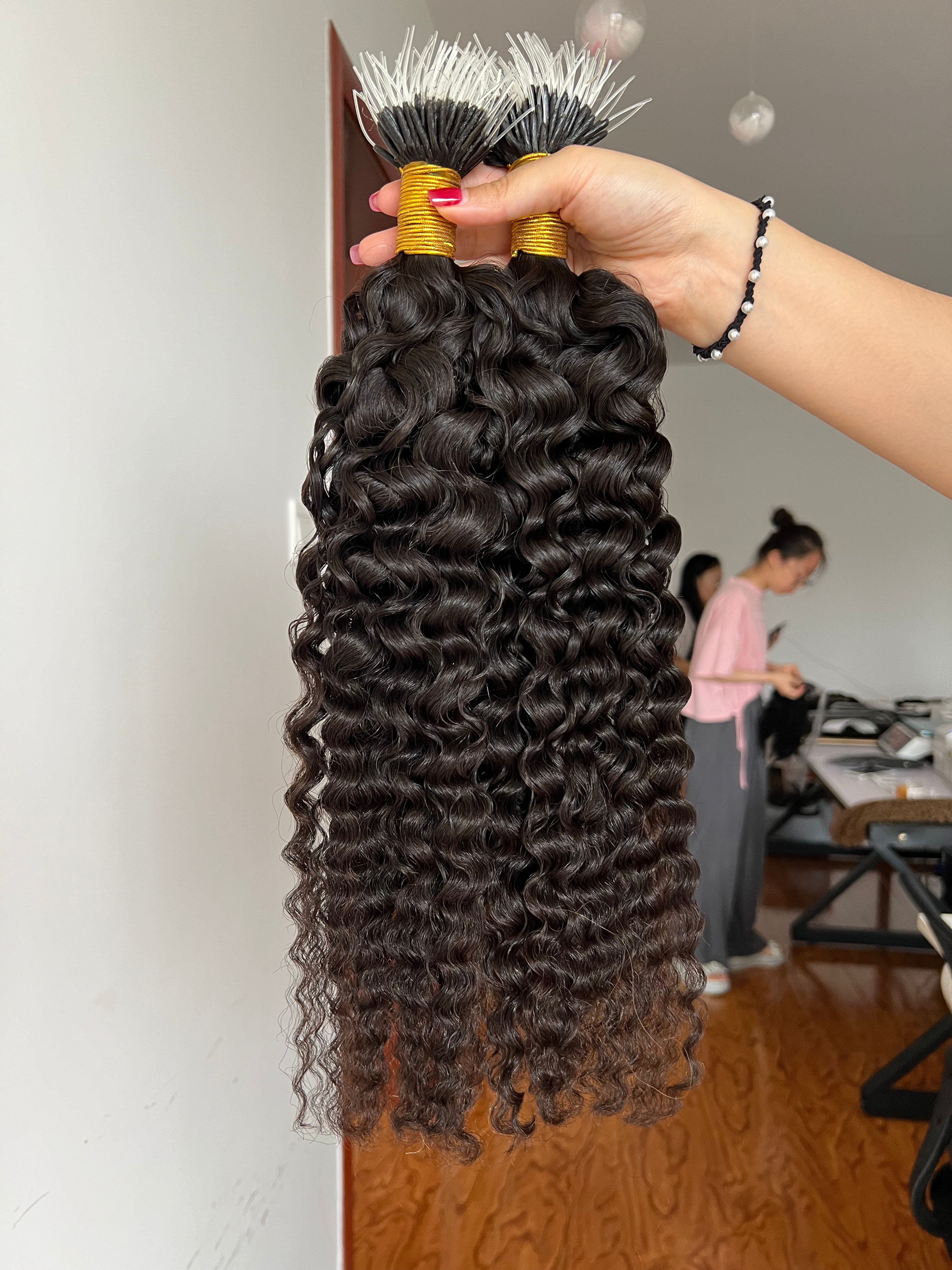 F-Tip Hair Extensions 0.8g/pcs Water Wave Wholesale Price 100% 13A Virgin Hair