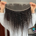 Back view of HD Lace Frontal Exotic Kinky Curly – Bold Volume & Texture
